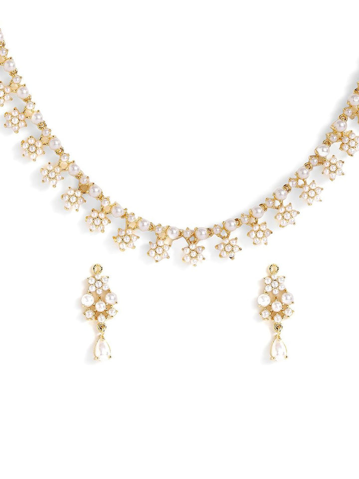 Priyaasi Gold Plated Pearls Beaded Jewellery Set