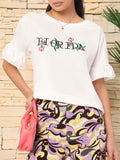 DressBerry Sunshine State Style Embroidered Boxy T-shirt
