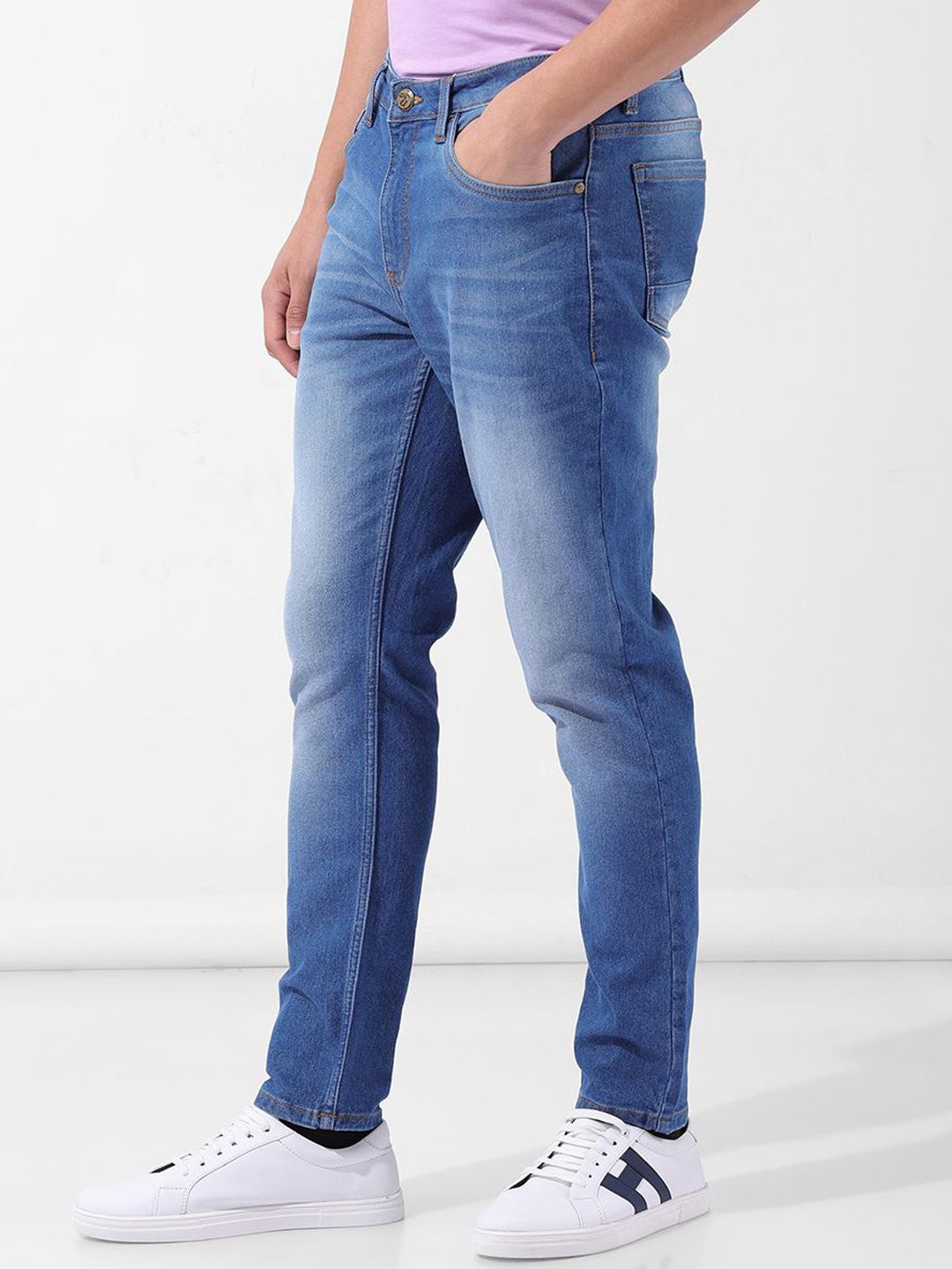 The Indian Garage Co Men Slim Fit Mid-Rise Stretchable Jeans