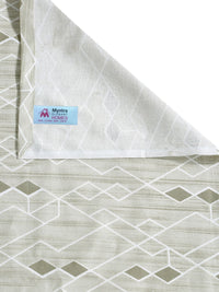 Myntra Elegant Homes Grey & Blue Geometric 400 TC Cotton King Bedsheet Set 2.70 m x 2.70 m