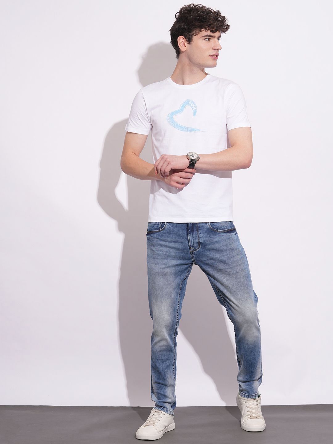 Being Human Men Graphic Printed Round Neck Cotton Slim Fit T-shirt