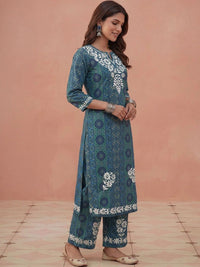 Rumah Chikankari Wanita Biasa Chikankari Silk Crepe Kurta dengan Seluar