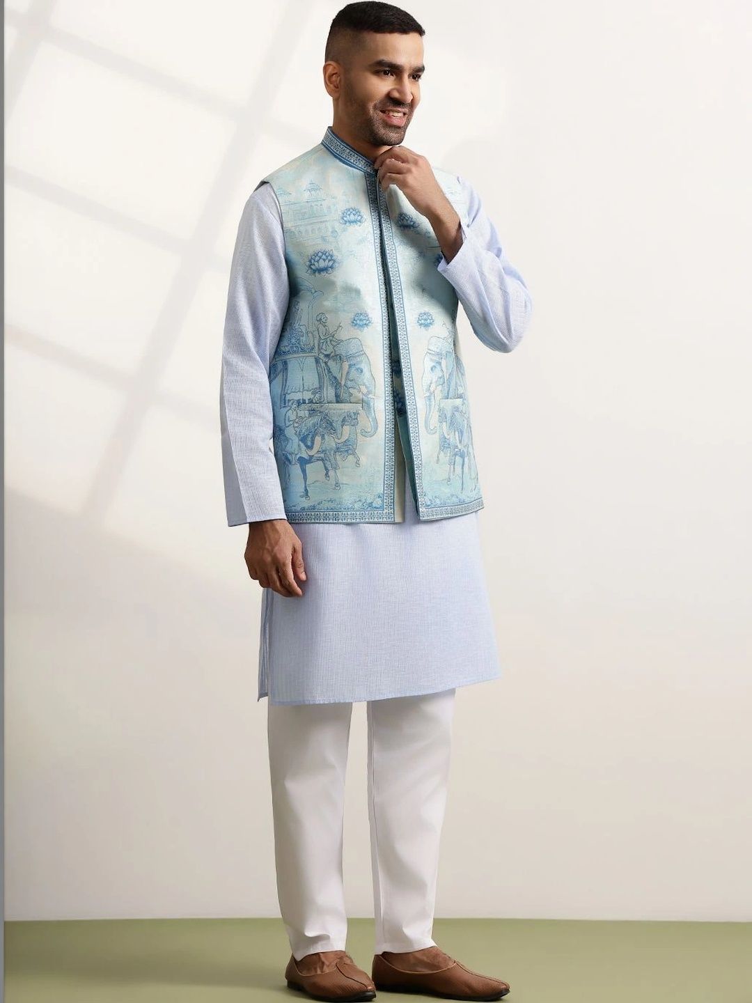SOJANYA PLUS Printed Nehru Jackets