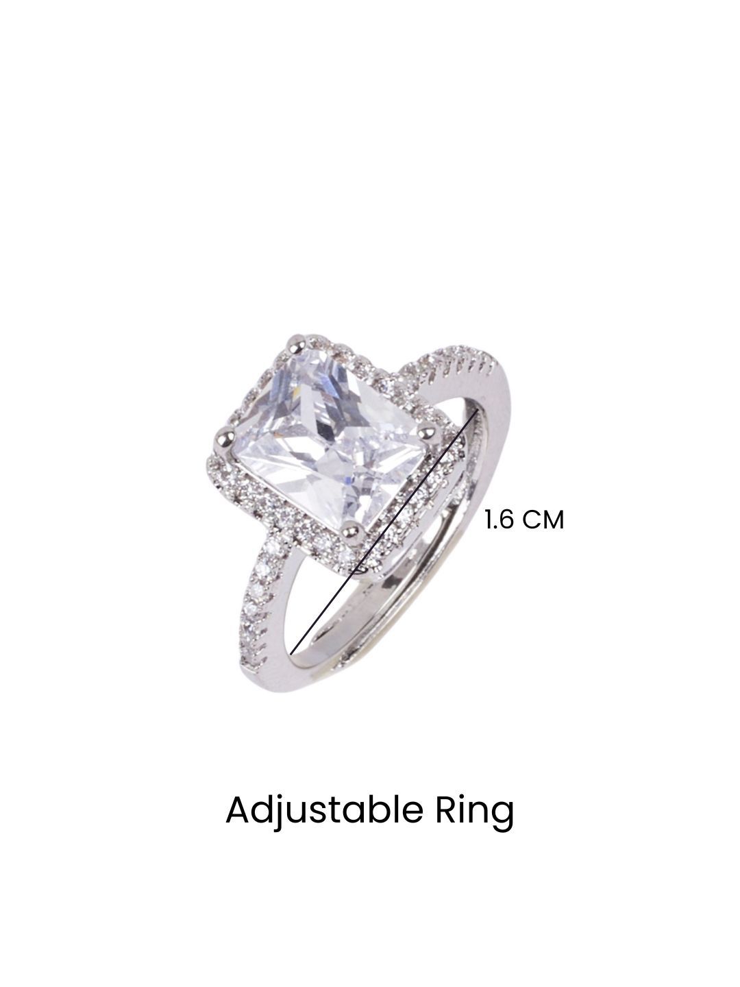 Cincin jari solitaire solitaire berlapis asin