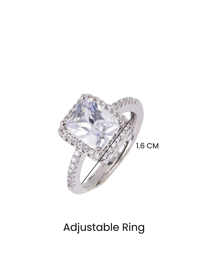 Cincin jari solitaire solitaire berlapis asin