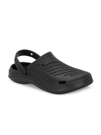 HRX by Hrithik Roshan Men Black Self Design Rubber Clogs