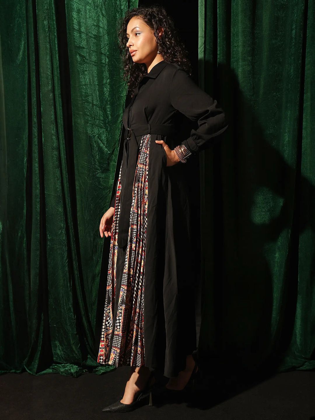 RAREISM Women Printed A-Line Maxi Dress