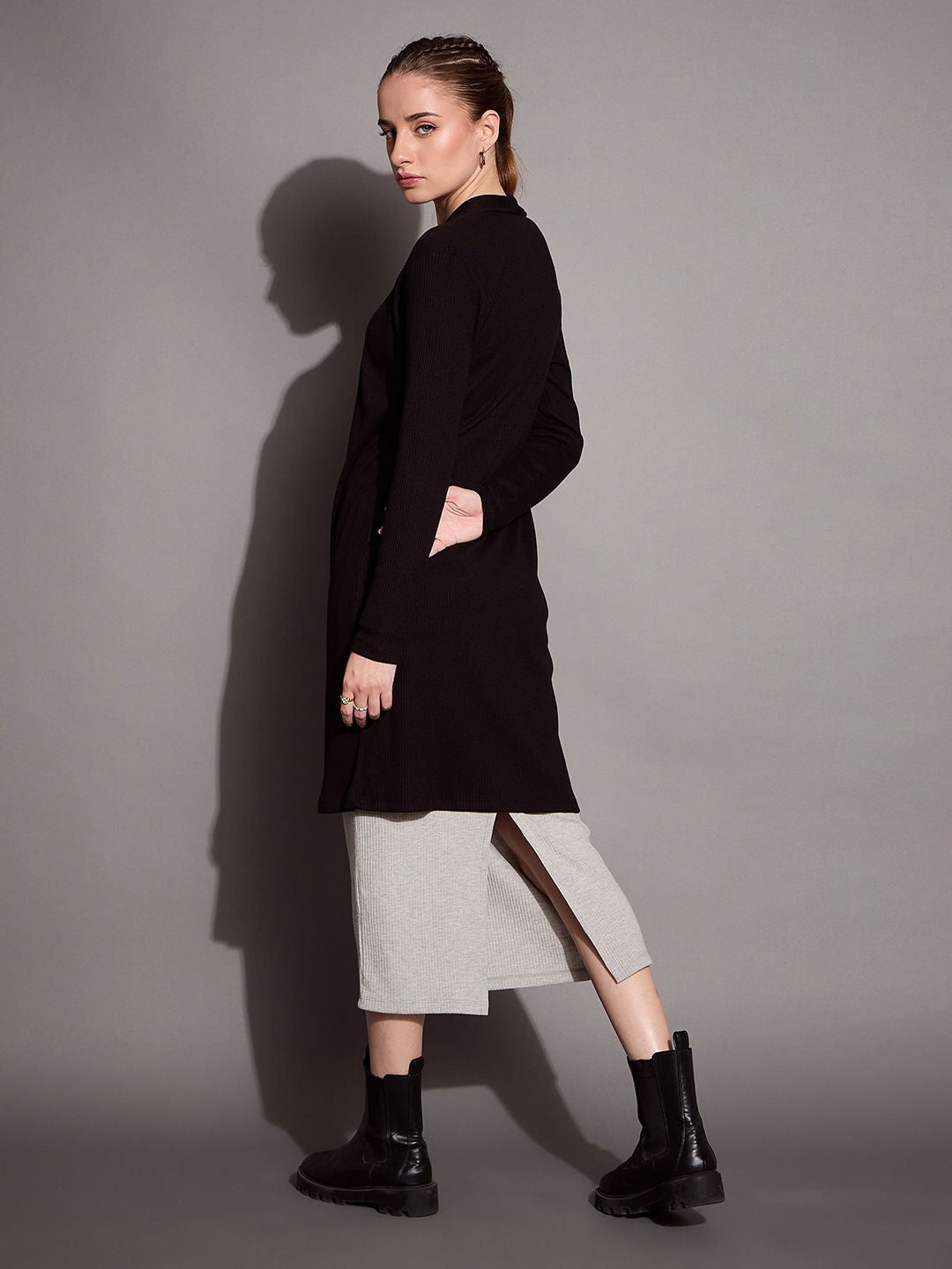 SASSAFRAS BASICS Longline Open Front Shrug