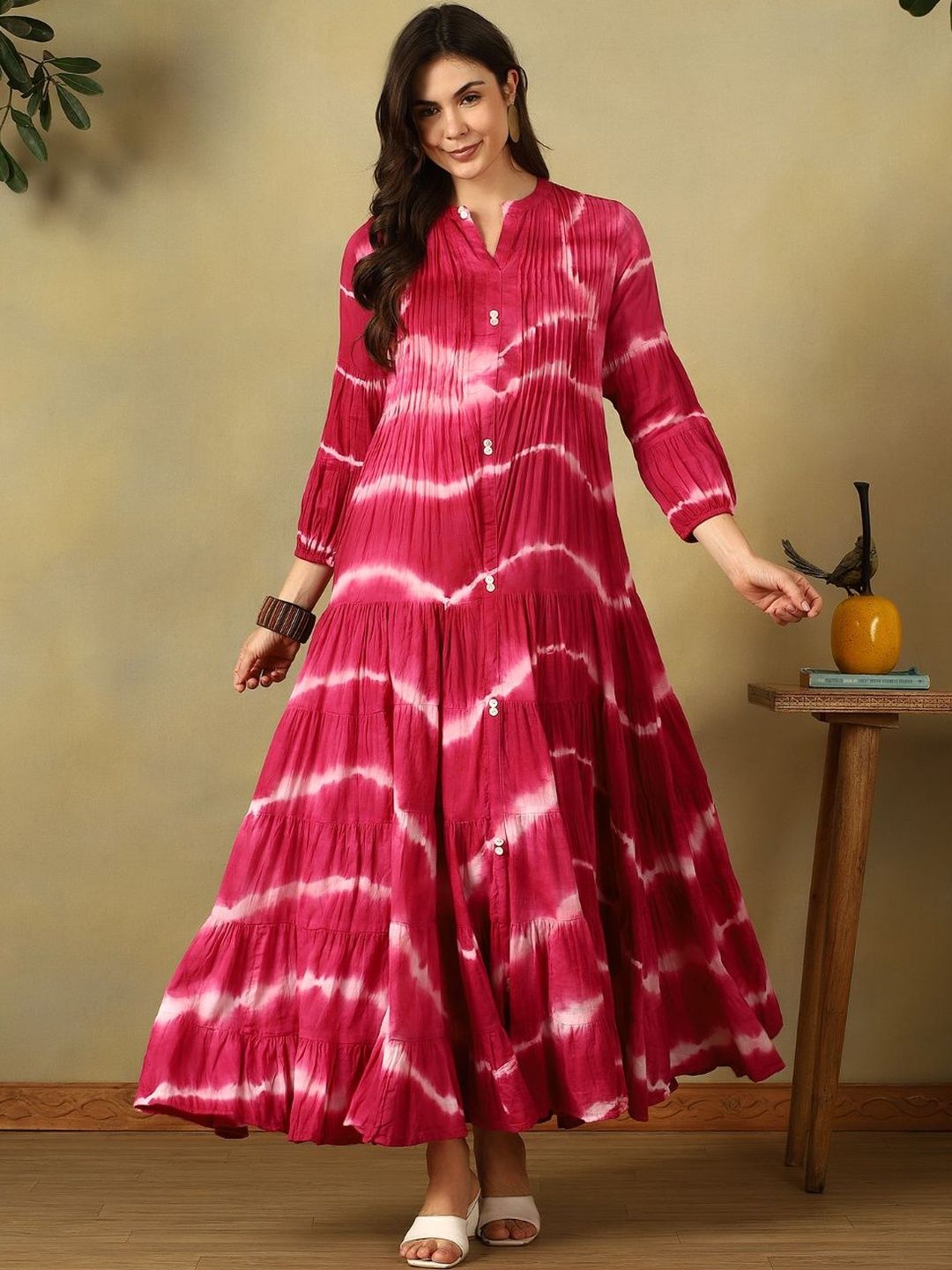 Mamicha Tie and Dye Dyed Maxi Dress