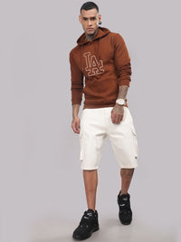 ADRO Men Graphic Printed Hood Cotton Pullover Sweatshirt