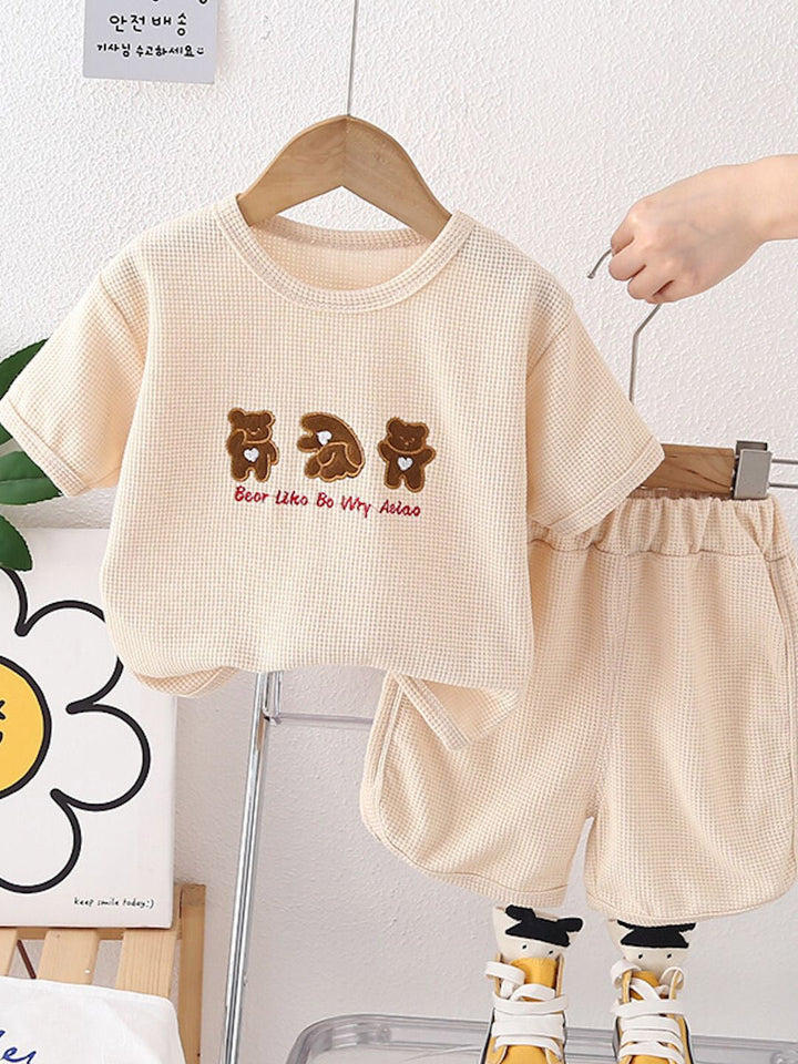 YK Kids Printed T-Shirt & Shorts Clothing Set