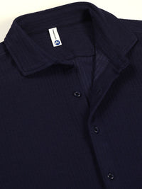 Thomas Scott 
Men Premium Slim Fit Vertical Stripes Textured Casual Shirt