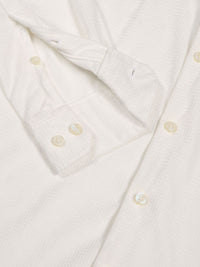 Thomas Scott Men Classic Spread Collar Textured Solid Slim Fit Casual Shirt