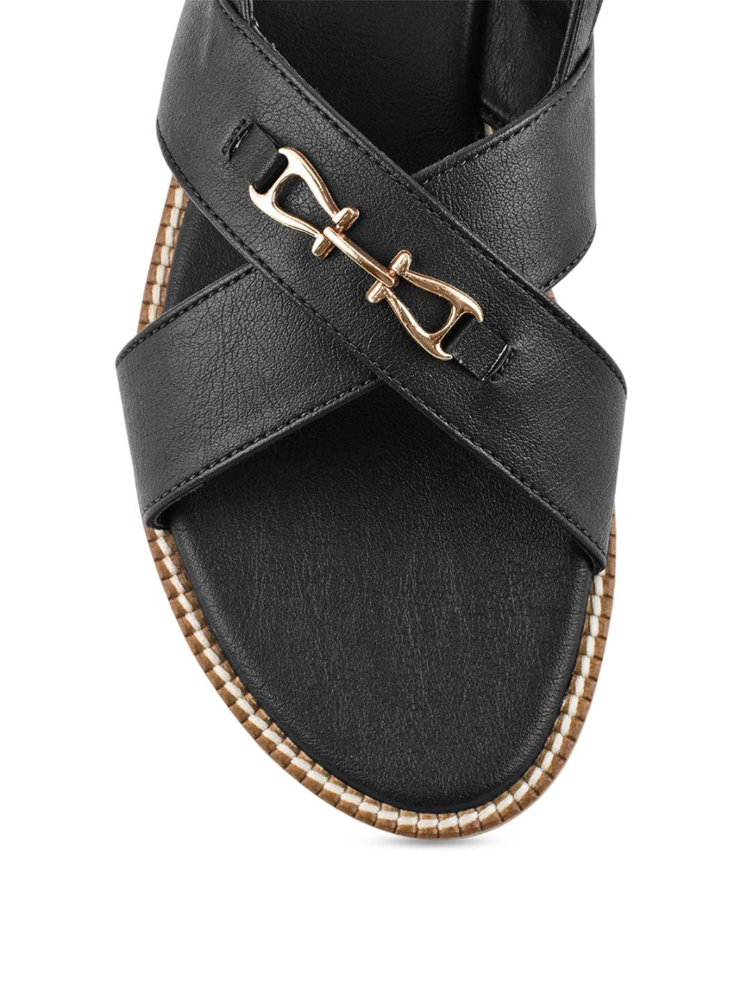 Lino Perros Women Open Toe Flats with Buckles