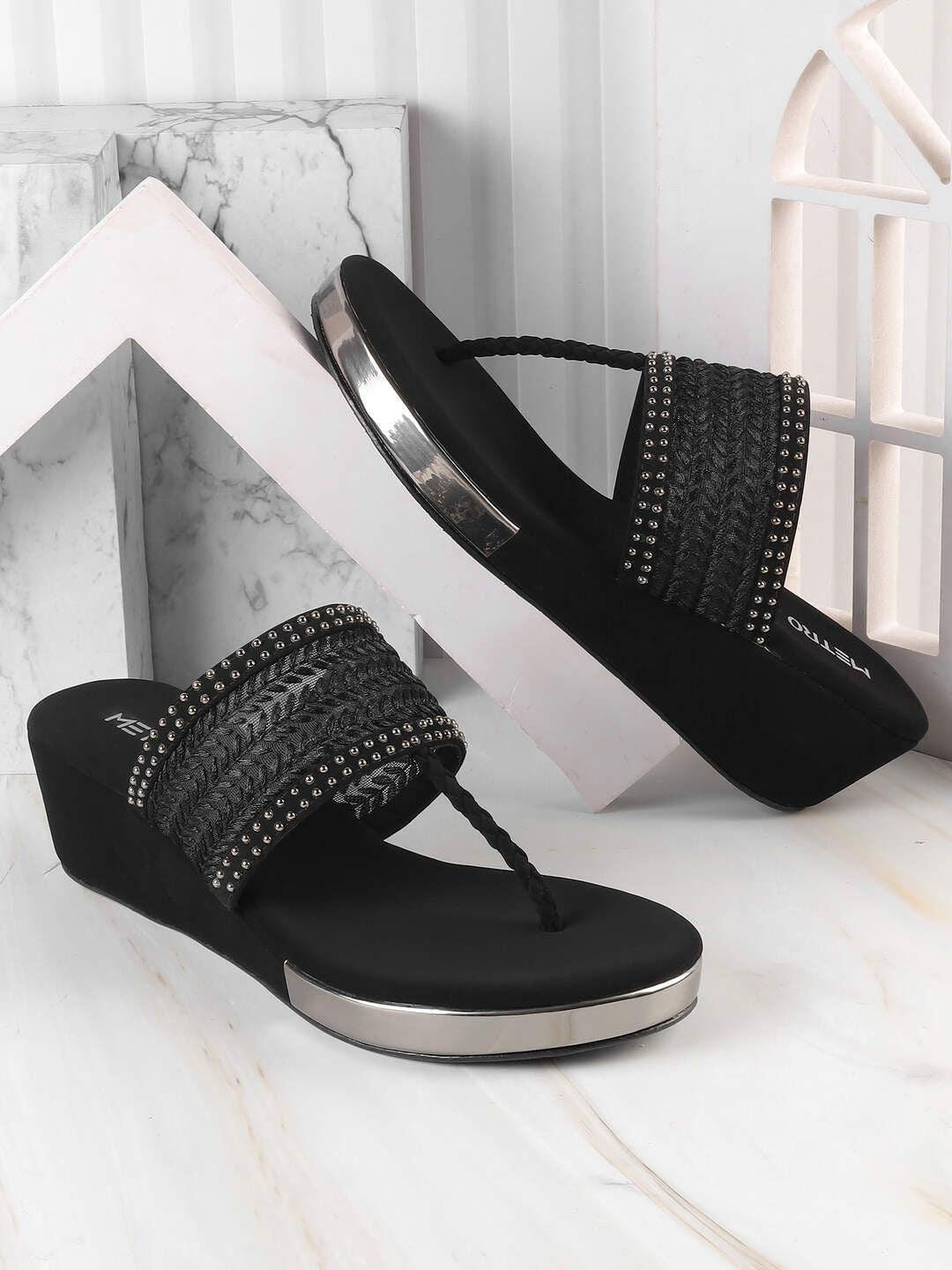 Metro Embellished Platform Pumps