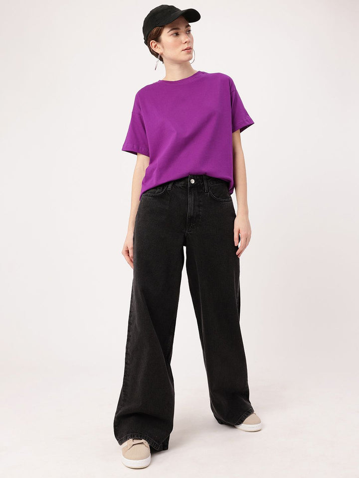 DressBerry Rebel Destiny Printed Drop Shoulder Relaxed Fit T-shirt