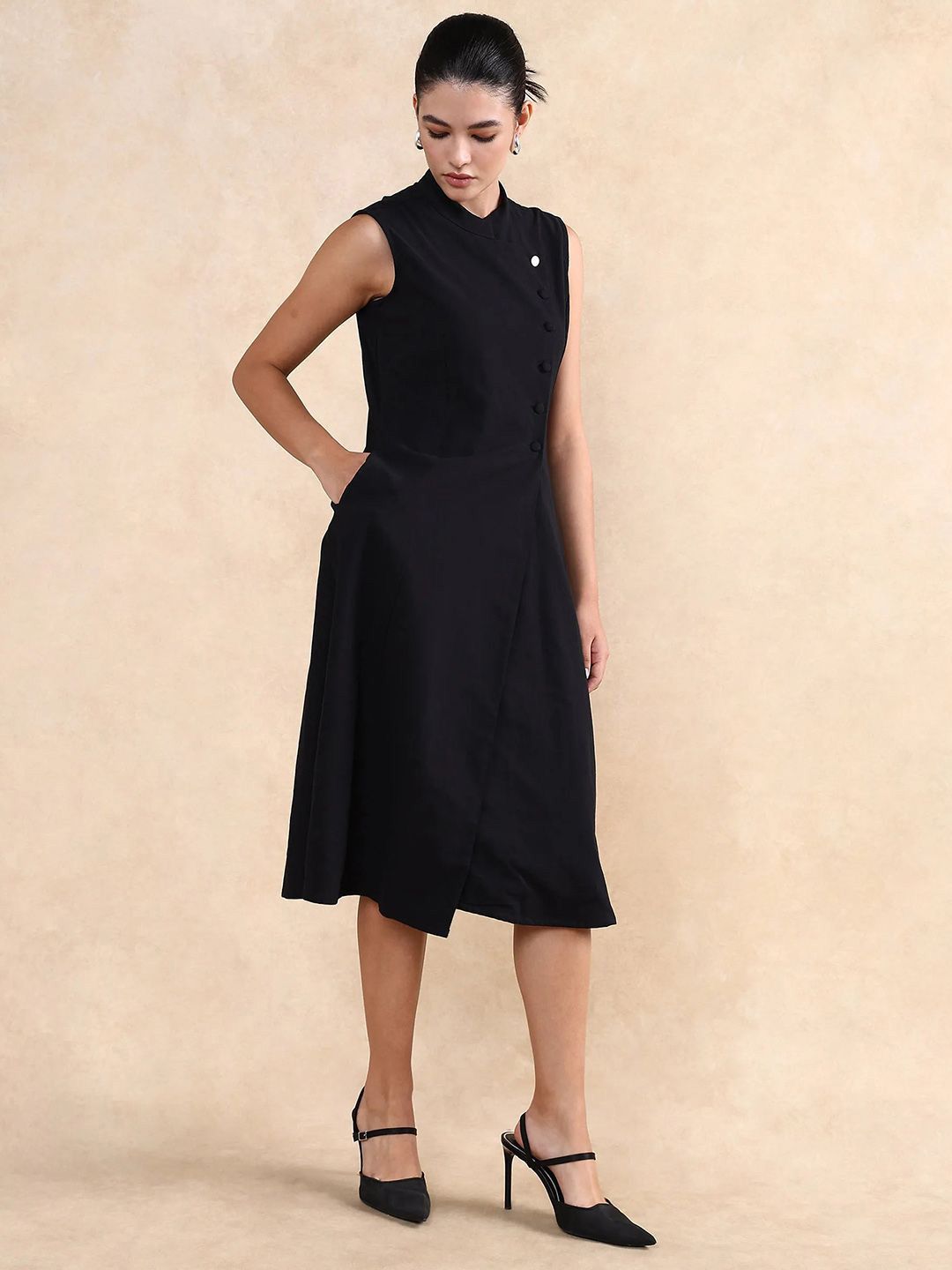Pakaian Midi Formal A-Line Wanita RAREISM
