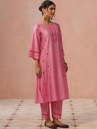 Rumah Chikankari Kurta Chikankari Biasa Wanita dengan Seluar