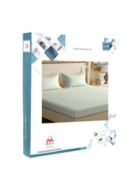 Myntra Elegant Homes Green 300 TC King Bedsheet with 2 Pillow Covers