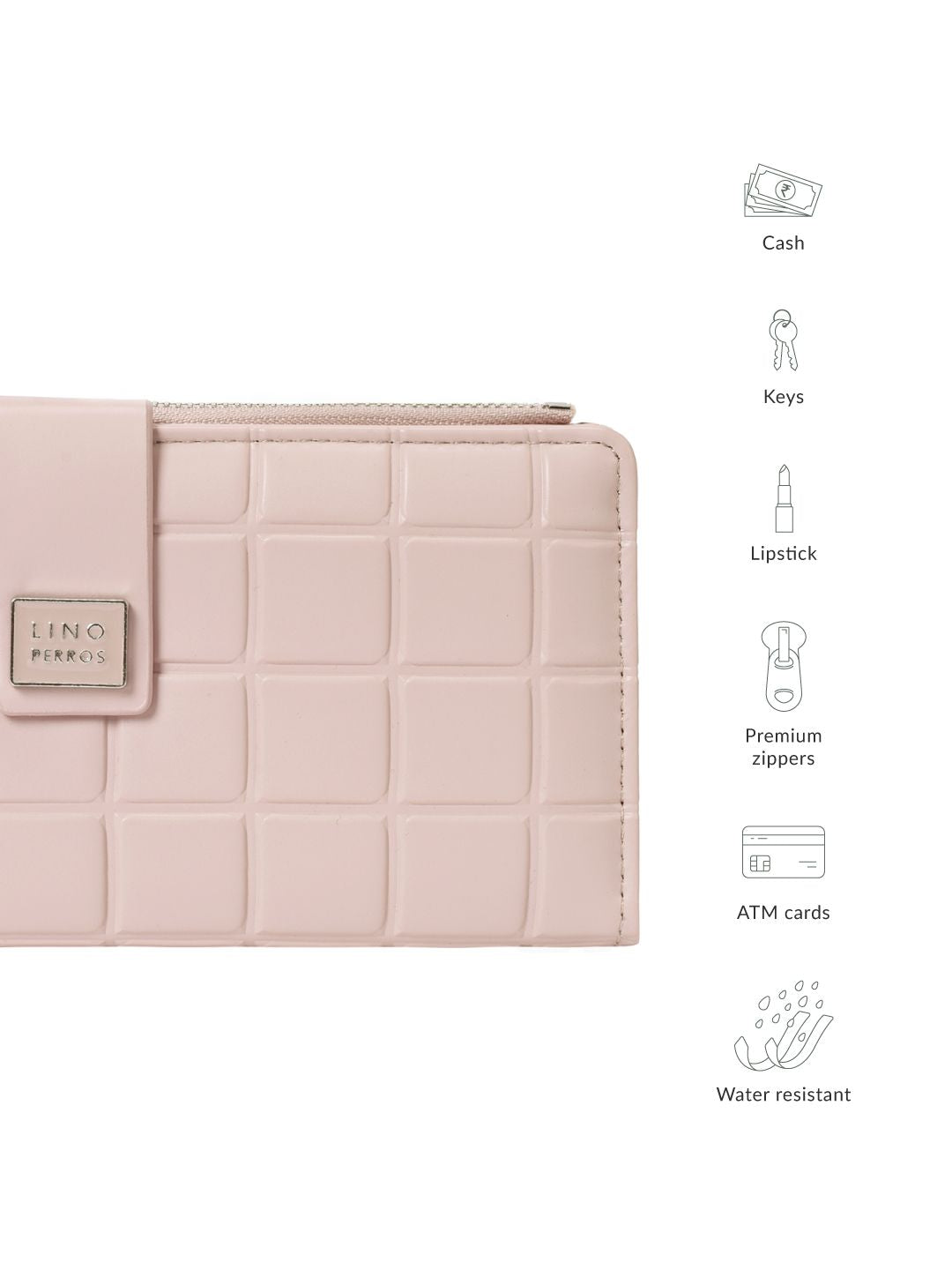 Lino Perros Women Geometric Textured Two Fold Wallet
