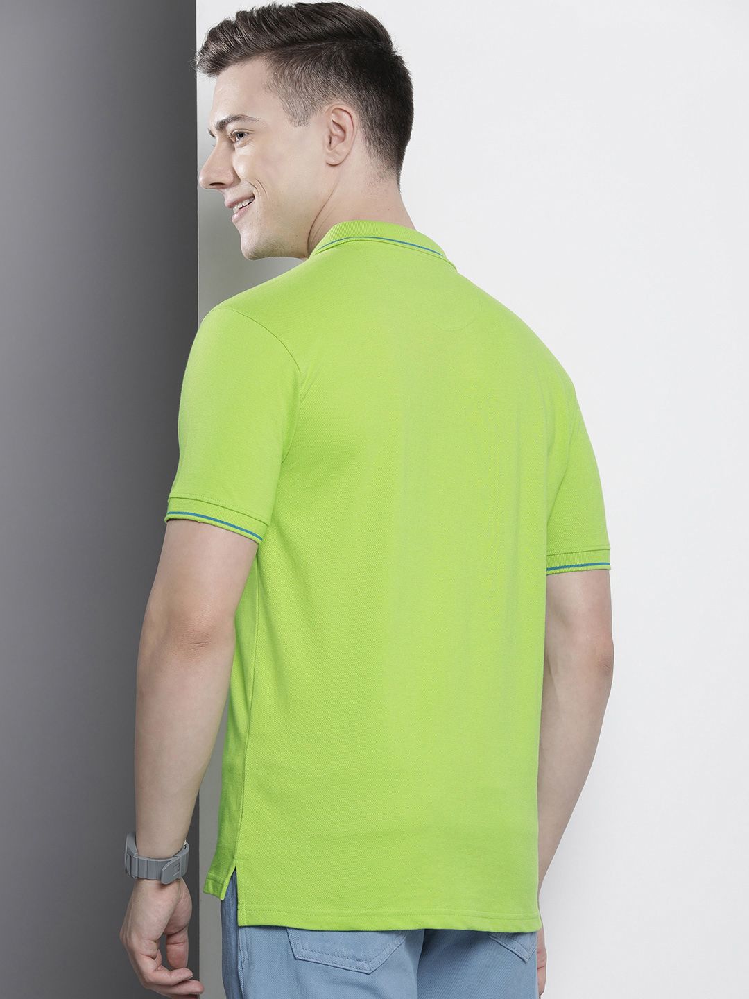 The Indian Garage Co Men Printed Polo Collar T-shirt