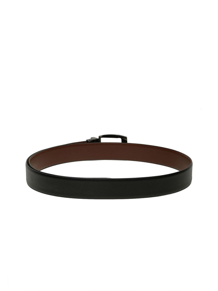 Teakwood Leathers Men Textured Leather Reversible Formal Belt