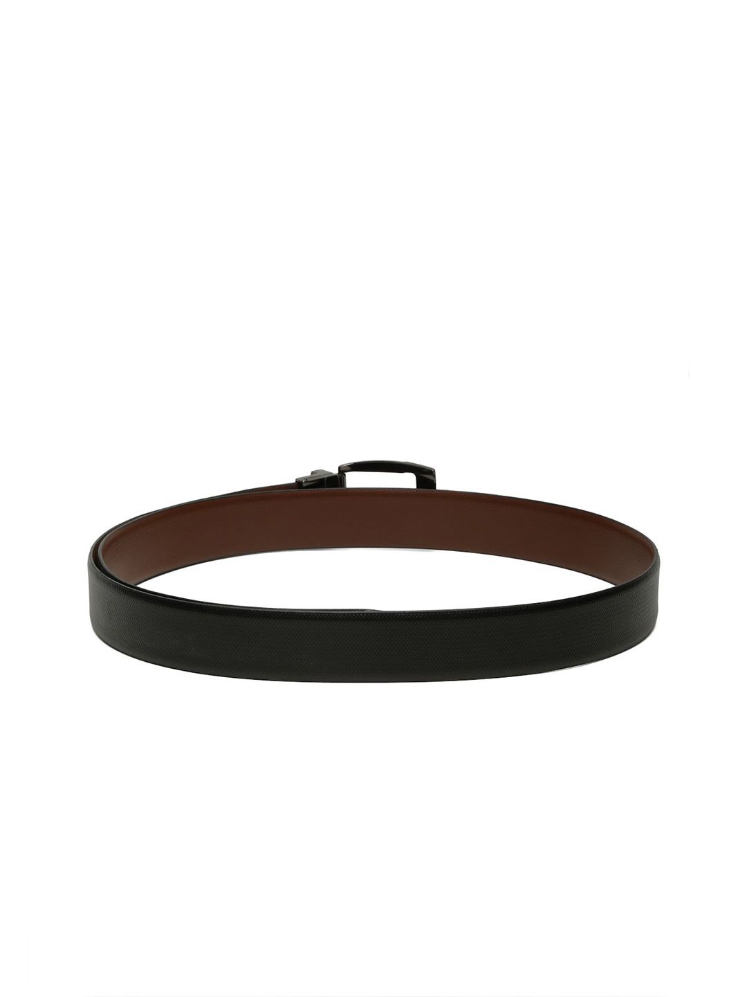 Teakwood Leathers Men Textured Leather Reversible Formal Belt
