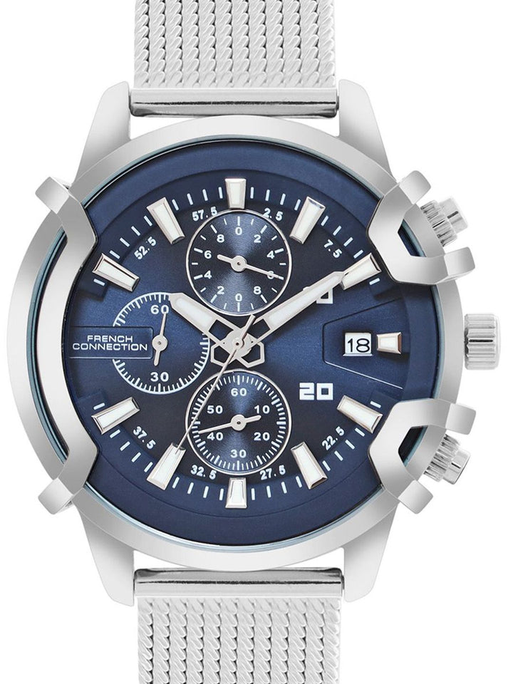 French Connection Men Stainless Steel Bracelet Style Straps Analogue Watch FCH003USM