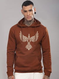 ADRO Lelaki Graphic Printed Hod Cotton Pullover Sweatshirt