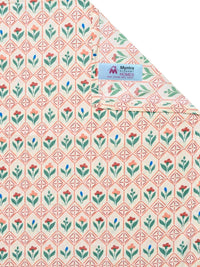 Myntra Elegant Homes Cream-Coloured & Pink Floral 300 TC Single Bedsheet with 1 Pillow Covers