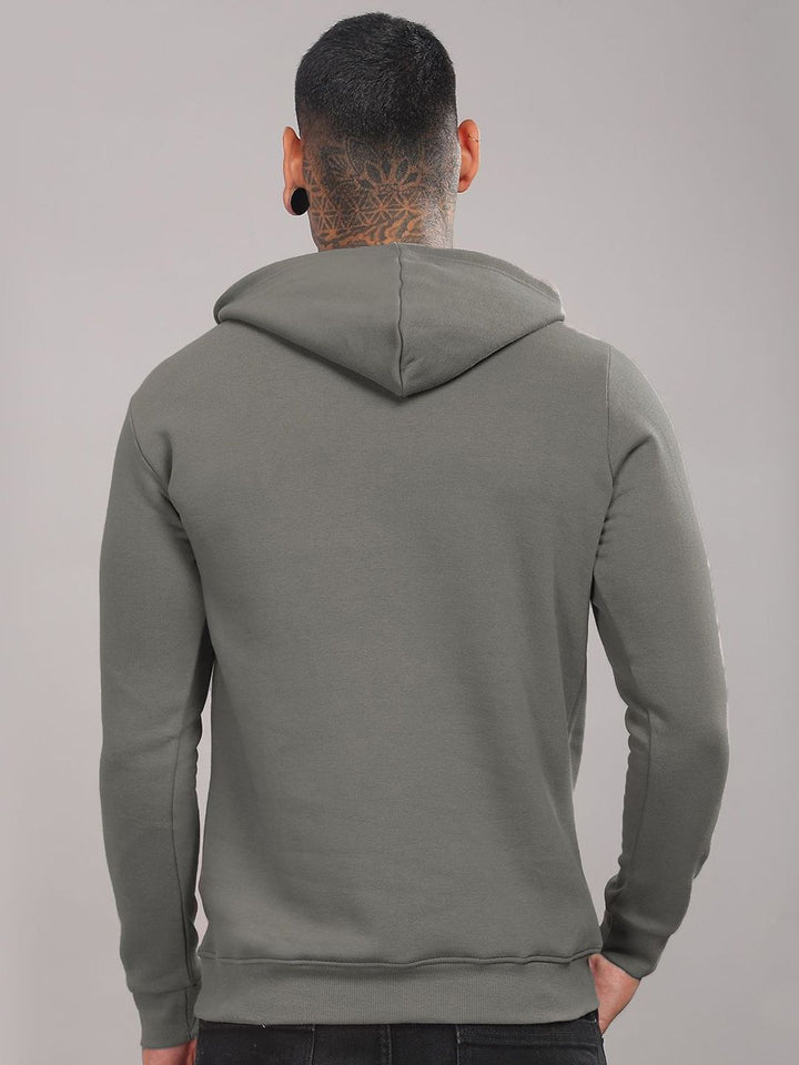 ADRO Men Printed Hooded Sweatshirt Lengan Panjang