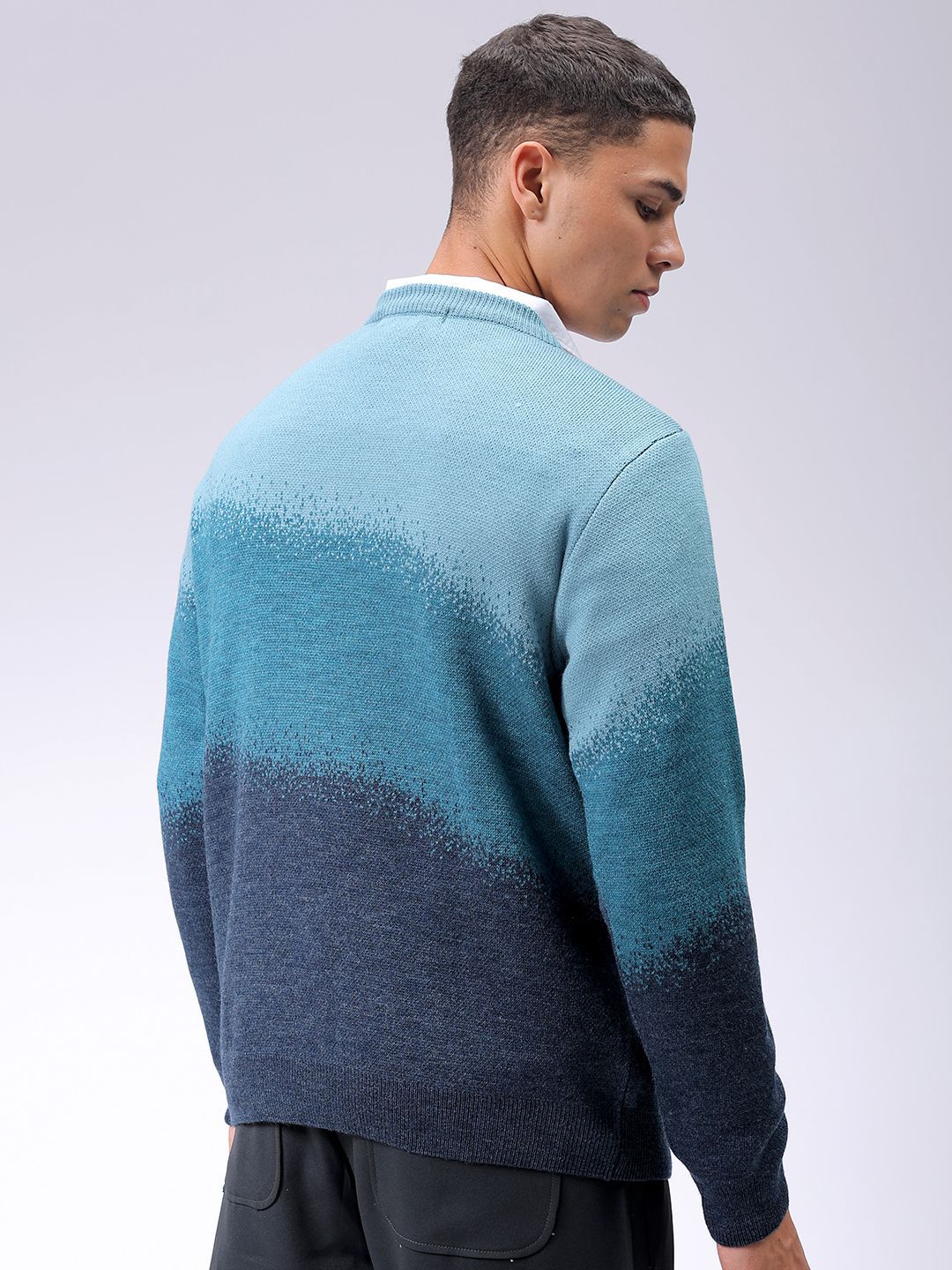 The Indian Garage Co Men Long Sleeves Colourblocked Pullover