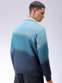 The Indian Garage Co Men Long Sleeves Colourblocked Pullover