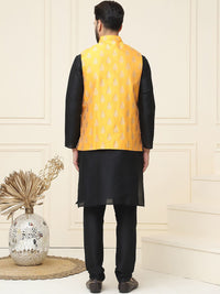 SOJANYA Mandarin Collar Kurta with Churidar With Nehru jacket