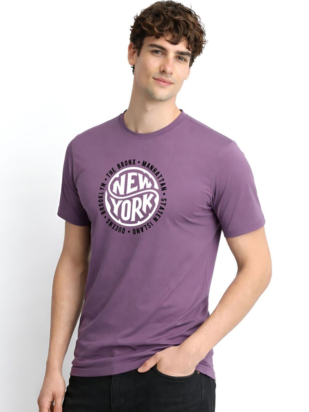 ADRO Men Typography Printed T-shirt