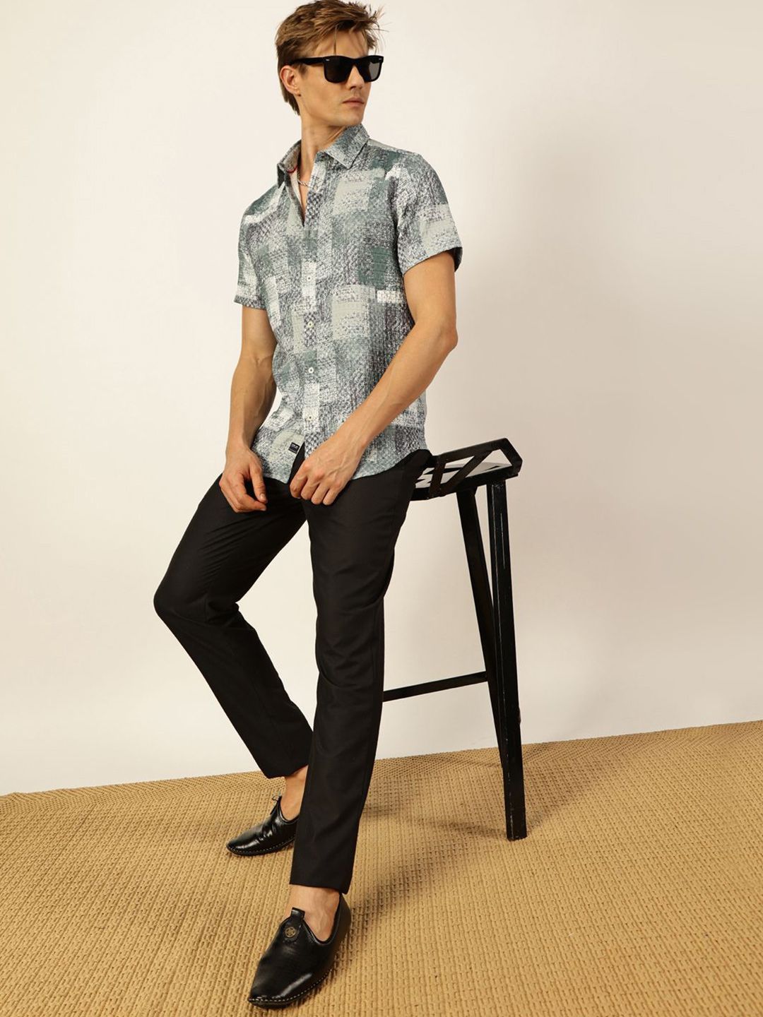 Thomas Scott Men Premium Slim Fit Opaque Printed Casual Shirt