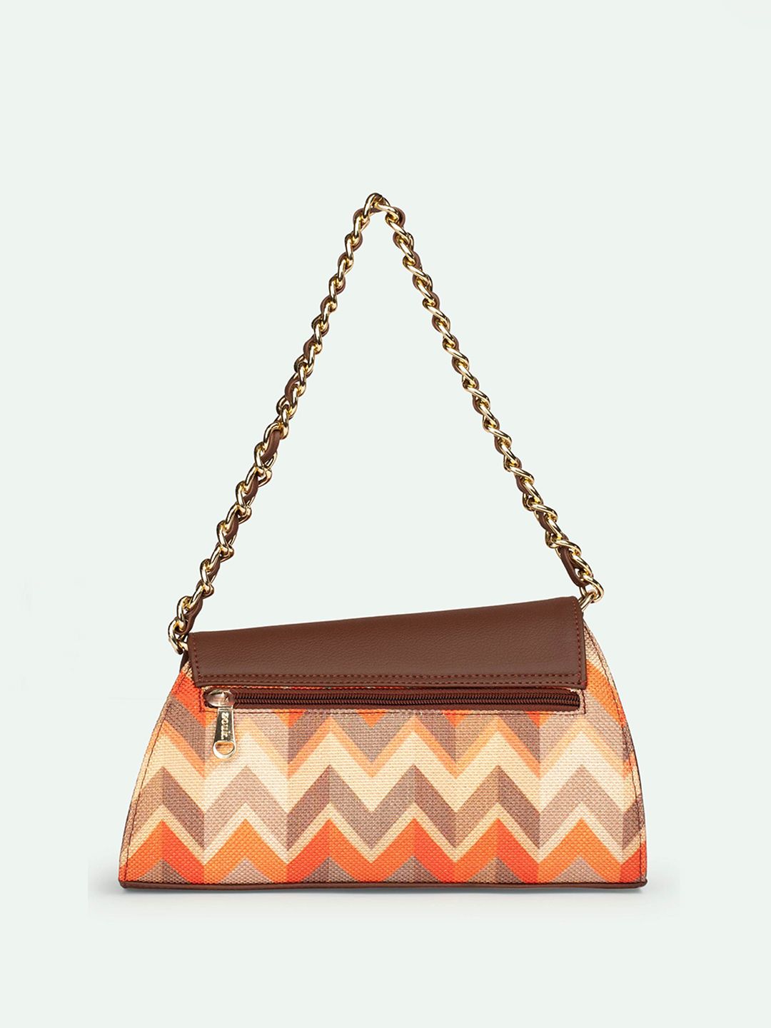 ZOUK Printed Structured Sling Bag with Tasselled