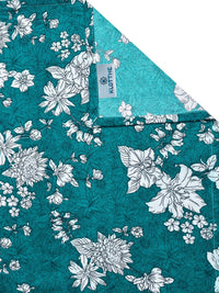 KLOTTHE Green Floral Printed   300 TC Single   Bedsheets
