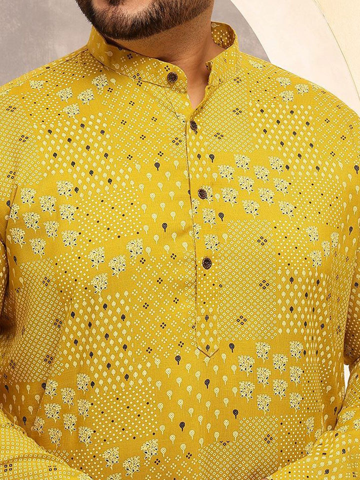 SOJANYA PLUS Floral Printed Mandarin Collar Straight Kurta