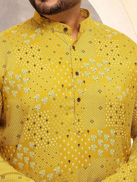 SOJANYA PLUS Floral Printed Mandarin Collar Straight Kurta