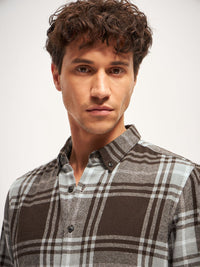 THE BEAR HOUSE Men Slim Fit Tartan Checks Opaque Checked Casual Shirt