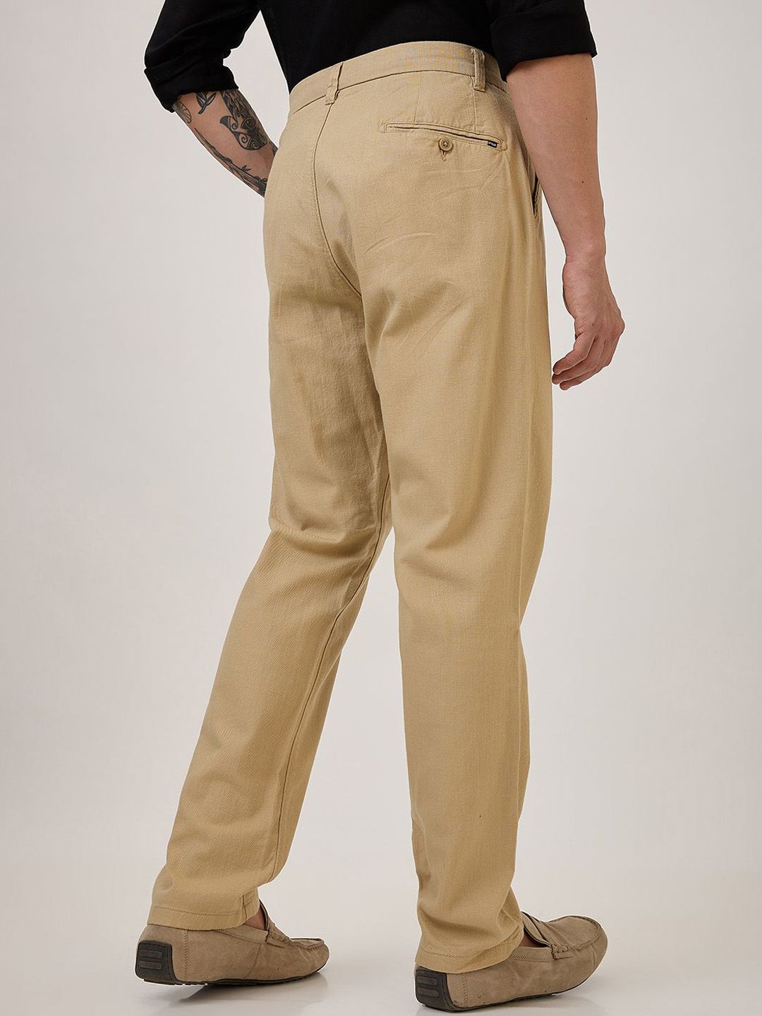 SPYKAR Men Cotton Pleated Regular Trousers