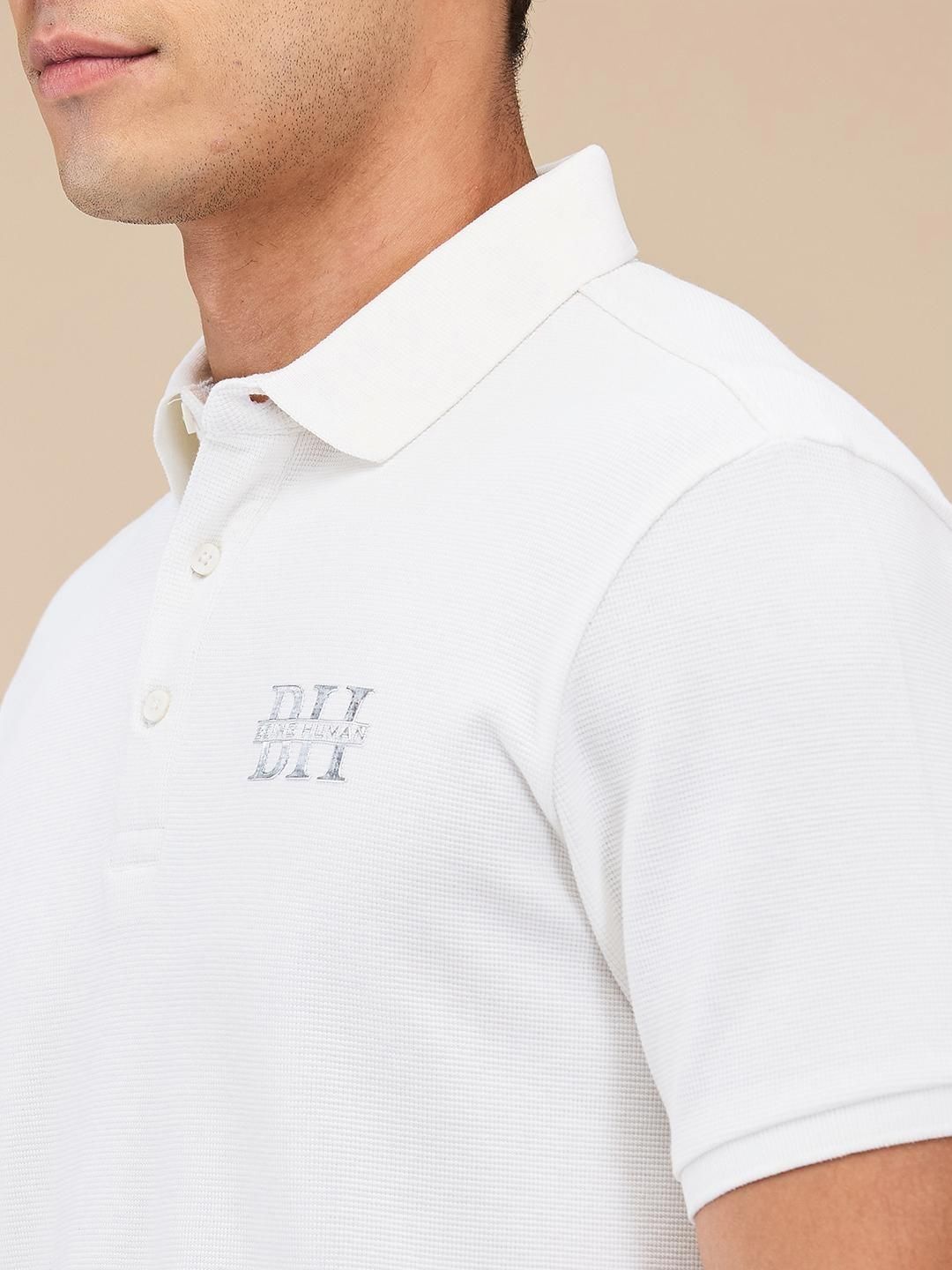 Being Human Men Self Design Polo Collar T-shirt