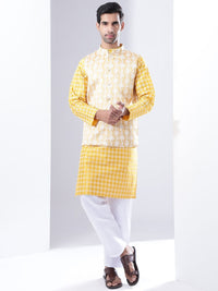 Anouk Men Ethnic Motifs Printed Kurta with Pyjamas & Nehru jacket