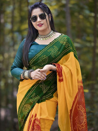 KALINI Bandhani Poly Georgette Saree