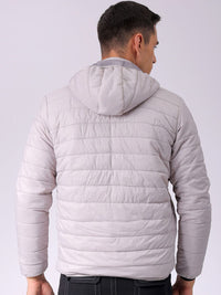 The Indian Garage Co Men Zip-Front Puffer Jacket with Detachable Hood