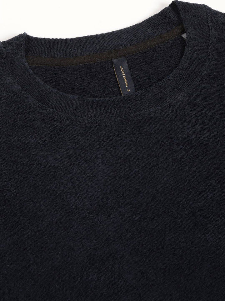 Thomas Scott Men Solid Round Neck Cotton Oversized T-shirt