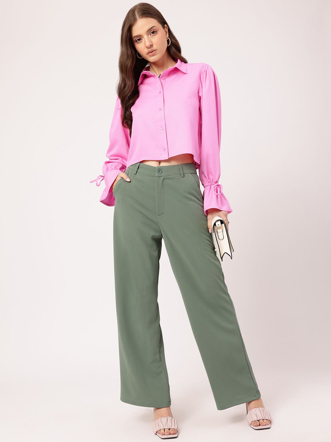 DressBerry Dreamy Designs Bell Sleeve Bow-Detail Shirt