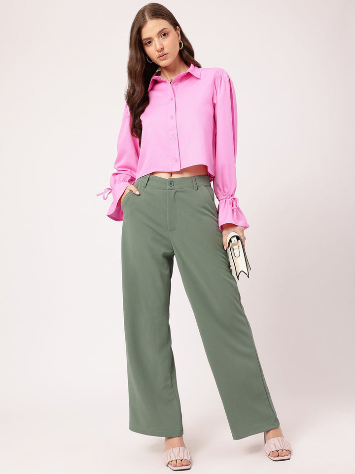 DressBerry Dreamy Designs Bell Sleeve Bow-Detail Shirt