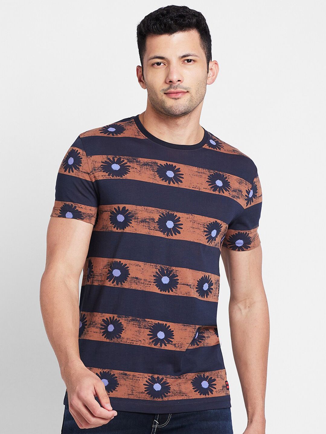 Being Human Striped Round Neck T-shirt